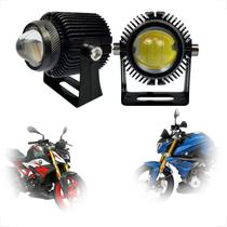 Kit Farol Milha Led com Lentes Convexas F009 Moto BMW G310R 2017 2018 2019 2020 2021 2022 2023 2024