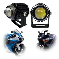 Kit Farol Milha Led com Lentes Convexas F009 Moto Suzuki GSX 750F 2000 2001 2002 2003 2004 2005 2006 2007 2008 2009