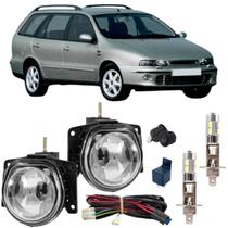Kit farol milha led fiat marea weekend 1998 a 2007 vidro