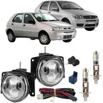 Kit farol milha led fiat palio g2 g3 2001 a 2015 vidro