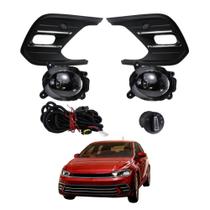 Kit Farol Milha LED Novo Polo 2023 Highline Grade c/ Friso Cromado Shocklight - SL-263210 Kit Farol Milha LED Novo Polo 2023 Highline Grade c/ Friso Cromado Shocklight - SL-263210
