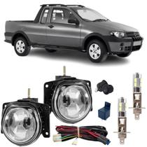 Kit farol milha led strada g3 2003 ate 2012 vidro