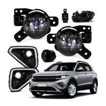 Kit Farol Milha LED T-Cross Highline 2025 Grade Friso Cromado BT Mod. Orig Shocklight - SL-263310CRLED Kit Farol Milha LED T-Cross Highline 2025 Grade Friso Cromado BT Mod. Orig Shocklight - SL-263310CRLED