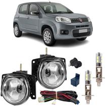 Kit farol milha led uno attractive 2011 ate 2021 vidro Kit farol milha led uno attractive 2011 ate 2021 vidro