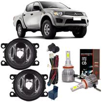 Kit farol milha mitsubishi l200 triton 2005 a 2016 super led