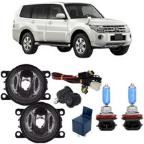 Kit farol milha mitsubishi pajero 2007 a 2015 super branca