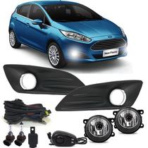 Kit Farol Milha Neblina Aro Cromado Fiesta 2013 14 2015 2016 Kit Farol Milha Neblina Aro Cromado Fiesta 2013 14 2015 2016