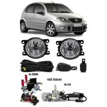 Kit Farol Milha Neblina Citroen C3 2009 2010 2011 2012 + Kit Xenon Ou Led