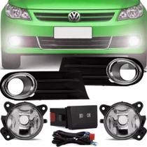 Kit Farol Milha Neblina Gol G5 Moldura Cromada 2008 2009 2010 2011 2012
