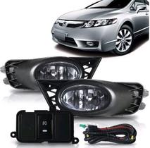 Kit Farol Milha Neblina New Civic 09 10 11 Modelo Original