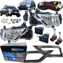 Kit farol milha neblina volkswagen saveiro gol e voyage g7 g8 de 2017 à 2022 botão modelo original
