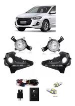 Kit Farol Milha Onix Hatch Sedan Plus Turbo 2020 2021 2022 + Par Pingos 5050 5 Leds