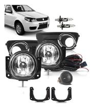 Kit Farol Milha Palio Siena Economy G3 2010 A 2016 Way Preto Aro Cromado