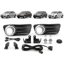 Kit Farol Milha Palio Siena Fire Economy 2010 até 2017 com Moldura Cromada Botão Touch - Shocklight Kit Farol Milha Palio Siena Fire Economy 2010 até 2017 com Moldura Cromada Botão Touch - Shocklight