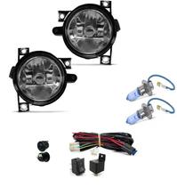 Kit farol milha parati 06 a 14 vidro+ lamp h3 super branca