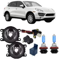 Kit farol milha porsche cayenne 2009 a 2017 acr + s branca
