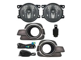 Kit Farol Milha Renault Kwid Todos Com Molduras