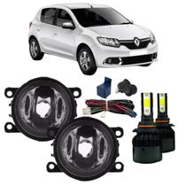 Kit farol milha renault sandero 2007 a 2019 acr+ super led