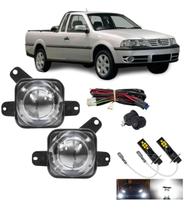 Kit Farol Milha SAVEIRO 1999 2000 2001 2002 VIDRO e Led