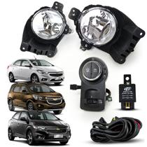 Kit Farol Milha Sem Grade Com Neblina Traseira Prisma 2018 e 2019