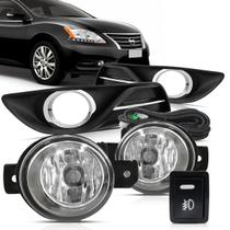 Kit Farol Milha Sentra 2014 a 2016 Moldura Botão Original