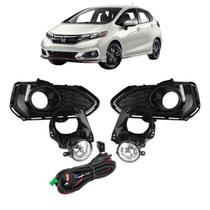 Kit Faról Milha Shocklight Honda FIT 2018 em diante com moldura preta Interruptor Original SL-112110 Kit Faról Milha Shocklight Honda FIT 2018 em diante com moldura preta Interruptor Original SL-112110
