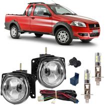 Kit farol milha strada trekking 2004 ate 2016 com led vidro Kit farol milha strada trekking 2004 ate 2016 com led vidro