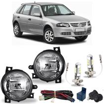 Kit farol milha volks gol g4 2006 ate 2014 com led vidro