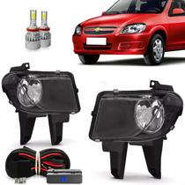 Kit Farol Neblina Celta Prisma 2012 2013 2014 2015 Botão Painel + Lâmpadas de Led