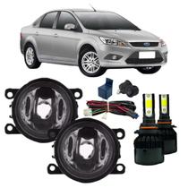 Kit farol neblina ford focus 2009 a 2013 e super led