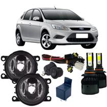 Kit farol neblina ford focus 2009 a 2013 super led