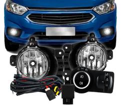 Kit Farol Neblina Gm Onix Prisma Spin 18/19 Botão Bipartido