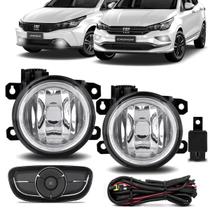 Kit Farol Neblina Milha Argo Cronos 2017 até 2022 Botão de Painel