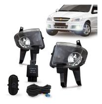 Kit Farol Neblina Milha Auxiliar Celta Prisma 2007 À 2010