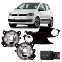 Kit Farol Neblina Milha Fox Spacefox 2010 2011 2012 2013 Botão Painel Moldura Aro Cromado