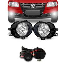 Kit Farol Neblina Milha Gol Parati Saveiro G4 2003 até 2014 Fox 2003 até 2009 botão universal