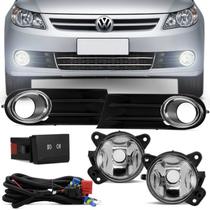 Kit Farol Neblina Milha Gol Voyage Saveiro G5 2009 2010 2011 2012 grade aro cromado