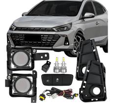 Kit Farol Neblina Milha Hb20 Hatch 2023 2024 Com Super Led