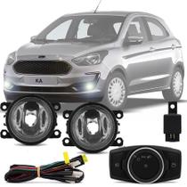 Kit Farol Neblina Milha Ká 2019 2020 2021 com moldura