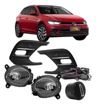 Kit Farol Neblina Milha Polo 2024 25 26 Confort Line Full Led Botão Painel