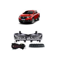 Kit Farol Neblina Milha Strada Freedom Cab Dupla 2021 em diante