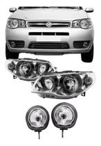 Kit Farol Palio G3 2005 2006 2007 2008 09 Cromado Canhão Preto Kit Farol Palio G3 2005 2006 2007 2008 09 Cromado Canhão Preto