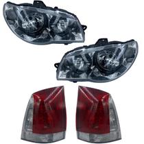 Kit Farol Palio G3 Cromado Aro Preto Lanterna Fume 04 A 15 Kit Farol Palio G3 Cromado Aro Preto Lanterna Fume 04 A 15