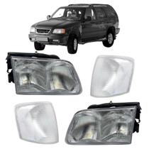 Kit Farol + Pisca Cristal S10 Blazer 1995 Á 2000 Foco Duplo