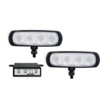 Kit Farol Power LED New Slim 4W Vermelho Com Módulo