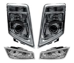 Kit Farol Principal Auxiliar Volvo Fm Fh Fm13 Fh13