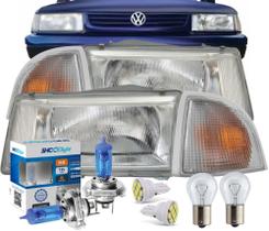 Kit Farol Santana 91 92 93 94 95 96 97 Vidro + Seta Lâmpadas