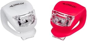 Kit Farol Silicone Dianteiro e Traseiro Branco e Vermelho Atrio - BI050 Kit Farol Silicone Dianteiro e Traseiro Branco e Vermelho Atrio - BI050