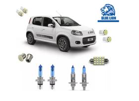 Kit Farol Super Branca + Led Novo Uno Vivace / Mille Way