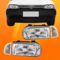 Kit Farol Vidro + Pisca Cristal Gol Bola 95 96 97 98 99 G2 Kit Farol Vidro + Pisca Cristal Gol Bola 95 96 97 98 99 G2